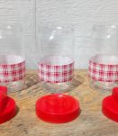 3 pots en verre Félix Potin "La Parisienne"