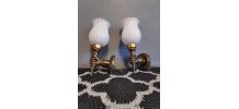 appliques en bronze de la maison Jansen, mains avec flambeau