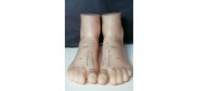 Pieds latex réflexologie objet curiosité 