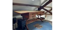 Bureau Régence, sous-main cuir