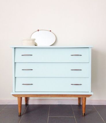 commode vintage vert tendresse