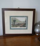 Gravure ancienne de Côme (Italie) dans son cadre