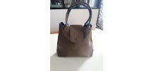 Sac beige fonçé esprit vintage