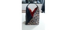 Sac créateur original noir/imprimé girafe