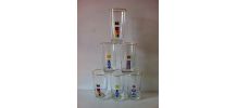Lot de 6 verres vintage Mobil