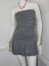 Robe bustier "Naf Naf" fourreau fines rayures T 36