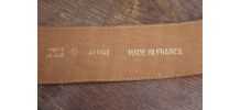 CEINTURE TAILLE CUIR BLANCHE T80/32 ANNÉE 70-80