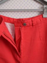 Corsaire pantacourt "Emonite" vintage rouge vermillon