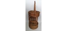 Panier porte bouteilles osier