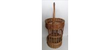 Panier porte bouteilles osier
