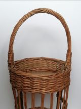 Panier porte bouteilles osier
