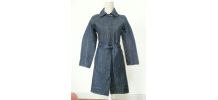 Trench ceinturé "LEVIS" fermeture zip en jean brut XS neuf