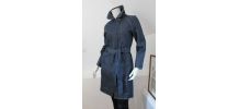 Trench ceinturé "LEVIS" fermeture zip en jean brut XS neuf