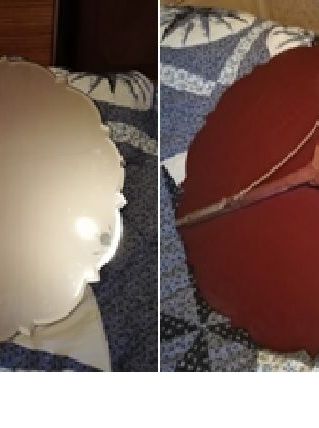 Miroir ancien 68 cm avec accroche 