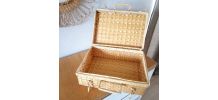 Valise vintage en osier 