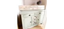 Panneau déco en bois "Collection brocante et vintage" 