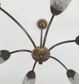 ensemble suspension et appliques années 70