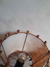 duo  lampes osier scandinave 1960 a 70 vintage  remis au nor