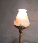 lampe pied bronze art nouveau , art deco  32xsocle 15cm  le 