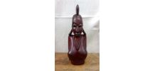 Grand buste de femme en bois sculpté - Art  africain