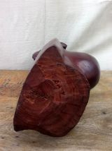 Grand buste de femme en bois sculpté - Art  africain
