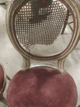 Chaises médaillon (lot de 6) à restaurer