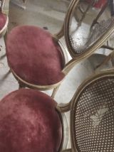 Chaises médaillon (lot de 6) à restaurer
