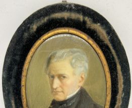 Miniature ovale XIX siècle 
