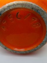 Vase orange vintage⎥fat lava space age⎥lot de 3