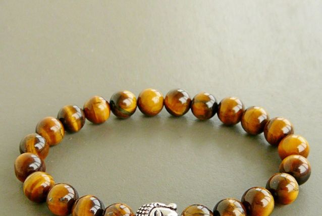 Bracelet Oeil de Tigre / Bouddha 