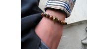 Bracelet oeil de tigre / tête de lion 
