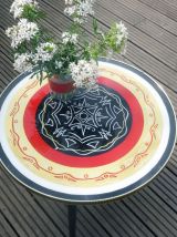 Table basse ronde vintage années 50 ou 60⎥design tiki