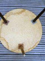 Table basse ronde vintage années 50 ou 60⎥design tiki