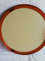 Miroir rond et étagère  vintage années 70 