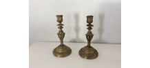Paire de bougeoir en bronze doré ciselé Louis Philippe