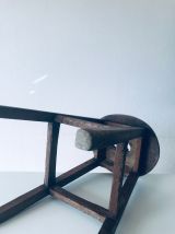 Tabouret haut antique en bois