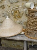 Suspension électrifiée rotin (osier ancien)