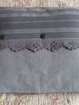 Coussin linge ancien lin et chanvre