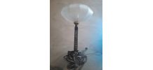 1 lampe en fer fogé de type calice 1930 28x18