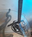 1 lampe en fer fogé de type calice 1930 28x18