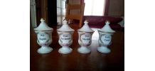 Lot anciens petits pots apothicaires, pots pharmacie