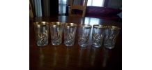 6 verres à thé vintage