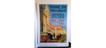 Grande affiche ancienne Foire de Toulouse 1928