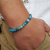 bracelet pierre Agate Bleue 