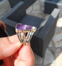 bague pierre Améthyste 