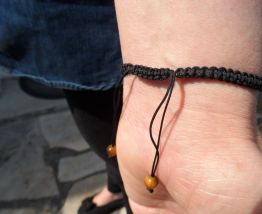 bracelet tressé pierre oeil de tigre 