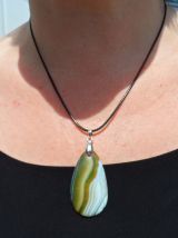pendentif pierre Jaspe vert