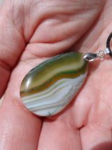 pendentif pierre Jaspe vert