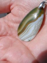 pendentif pierre Jaspe vert