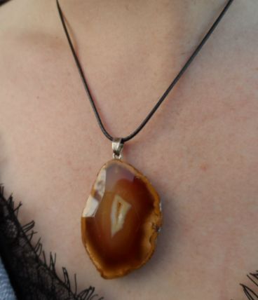 pendentif pierre Agate Druzy 